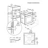 Electrolux EOF3H00BX Beépíthető Sütő,65 L,Teleszkópos sütősín nélkül,Gőztisztítás