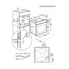 Electrolux EOF3H40BX Beépíthető Sütő,65 L,Teleszkópos sütősín nélkül,Gőztisztítás