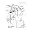 Electrolux EOF3H40BX Beépíthető Sütő,65 L,Teleszkópos sütősín nélkül,Gőztisztítás