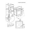 Electrolux EOF3H40BW Beépíthető Sütő,65 L,Teleszkópos sütősín nélkül,Gőztisztítás