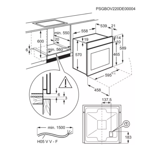 Electrolux EOF3H40BW Beépíthető Sütő,65 L,Teleszkópos sütősín nélkül,Gőztisztítás