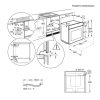 Electrolux EOC9P31WX Beépíthető Sütő gőzfunkcióval,71 L,Teleszkópos sütősín,Pirolitikus