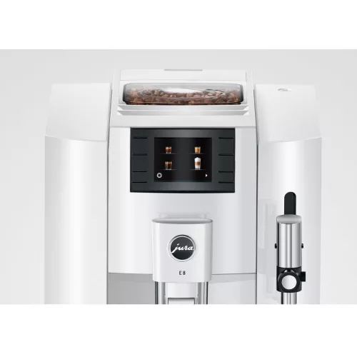 Jura E8 Piano White Őrlőműves automata Kávéfőző