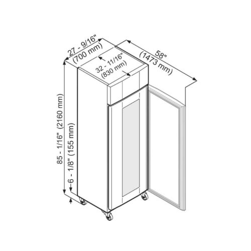 Liebherr GKPv 6573 egyajtós ipari hűtőszekrény 