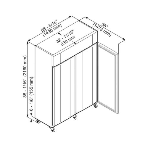 Liebherr GGPv 1470 két ajtós egy légterű ipari fagyasztószekrény