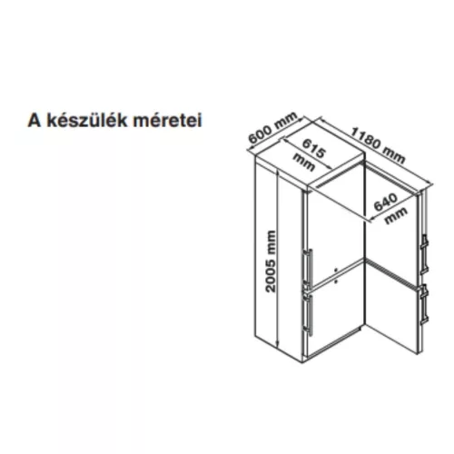 Liebherr GCv 4060 egyajtós hűtőszekrény fagyasztóval