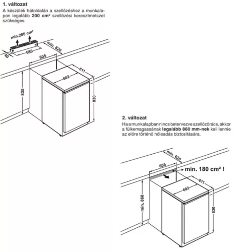 Liebherr GGU 1550 egyajtós pult alá helyezhető ipari fagyasztószekrény
