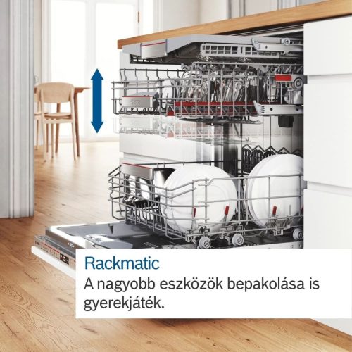 Bosch SMS4HVI45E Szabadonálló mosogatógép 13 teríték, 7.5 L fogyasztás, 6 program,  46 dB zajszint, E energia, Felső evőeszköztartó , 60 cm, Digit. kijelző, Automata ajtónyitás nélkül