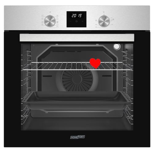 HOMEFORT HSB64DGX Beépíthető Sütő + HOMEFORT HFBI64T2B Beépíthető Indukciós főzőlap + HOMEFORT HMGF0421DS Beépíthető mosogatógép