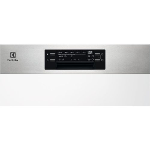Electrolux EES47310IX Beépíthető mosogatógép, 14 teríték,9.9 L,8 prog.,44 dB,D,Alsó evőeszk.,60 cm,Digit.kijelző,Autom.ajtónyit.