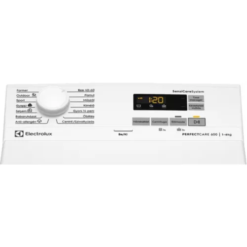 Electrolux EW6TN5261FH Felültöltős mosógép D,6 kg,1151 ford/perc,75dB,Inverter motor nélkül,Gőzfunkció nélkül