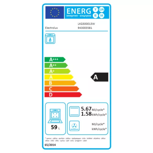 Electrolux LKG500013W Gáztűzhely