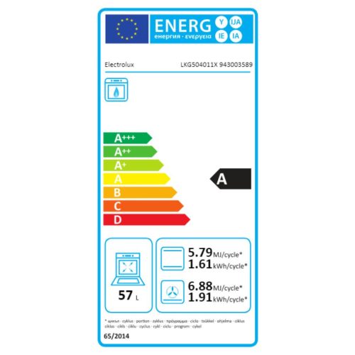 Electrolux LKG504011X Gáztűzhely