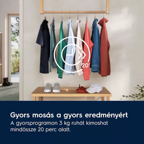 Electrolux EW6F2292E Elöltöltős mosógép A,9 kg,Normál mélység,1151 ford/perc,75 dB,Inverter motorral,Gőzfunkcióval