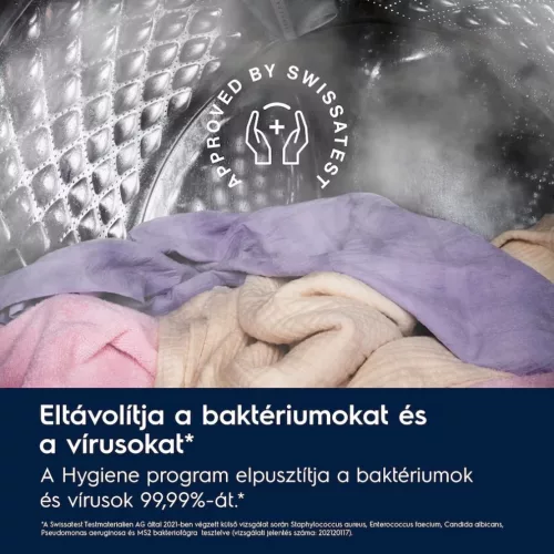Electrolux EW6F2292E Elöltöltős mosógép A,9 kg,Normál mélység,1151 ford/perc,75 dB,Inverter motorral,Gőzfunkcióval