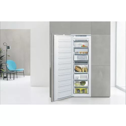 Whirlpool AFB 18402 Beépíthető fagyasztószekrény, E/209L,Nofrost,38 dB,Szél: 55.5 cm,Mag: 177.6 cm,Mély: 56 cm