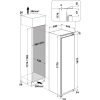 Whirlpool ARG 184702 Beépíthető Egyajtós hűtőszekrény fagyasztóval, bútorlap nélkül E Energiaosztály, Hűtő: 262L, Fagyasztó: 30L, Nofrost nélkül, Zajszint: 35 dB, Szél: 56 cm,