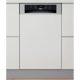 Whirlpool WSBC 3M27 X Beépíthető mosogatógép, bútorlap nélkül 10 teríték, 9 L fogyasztás, 6 program,  47 dB zajszint, E energia, Alsó kosár, 45 cm, Digit. kijelző, Automatikus ajtó