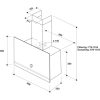 Whirlpool WHVA 62F LM K Fali páraelszívó LED világítás 1 db motor,485 m3/h,51-66 dB,60 cm széles,A