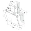 Whirlpool WHVS 93F LT BSS/1 Fali páraelszívó LED világítás 1 db motor,770 m3/h,32-69 dB,89.5 cm széles,B