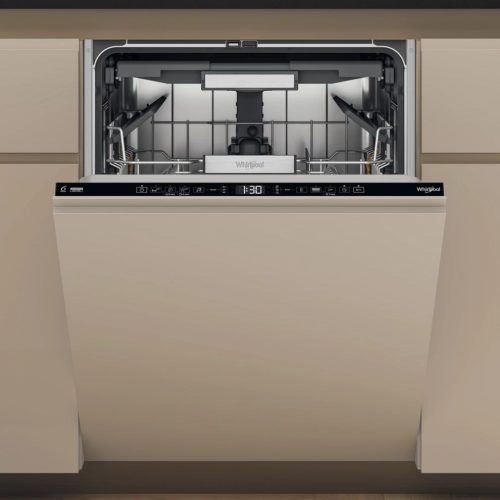 Whirlpool W7I HT40 TS Beépíthető mosogatógép, 15 teríték,9.5 L,7 prog.,40 dB,C,Felső evőeszk.,60 cm,Digit.kijelző,Autom.ajtónyit.