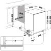 Whirlpool W7I HT40 TS Beépíthető mosogatógép, 15 teríték,9.5 L,7 prog.,40 dB,C,Felső evőeszk.,60 cm,Digit.kijelző,Autom.ajtónyit.