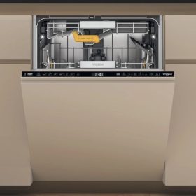   Whirlpool W8I HF58 TUS Beépíthető mosogatógép, 14 teríték,9.5 L,7 prog.,38 dB,B,Alsó evőeszk.,60 cm,Digit.kijelző,Autom.ajtónyit.