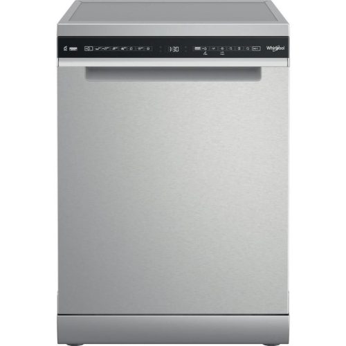 Whirlpool W7F HS51 X Szabadonálló mosogatógép 15 teríték, 9.5 L fogyasztás, 8 program,  41 dB zajszint, B energia, Felső evőeszköztartó , 60 cm, Digit. kijelző, Automata ajtónyitással