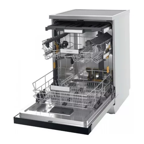 Whirlpool W7F HS51 X Szabadonálló mosogatógép 15 teríték,9.5 L,8 prog.,41 dB,B,Felső evőeszk.,60 cm,Digit.kijelző,Autom.ajtónyit.