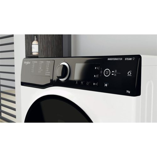 Whirlpool WRSB 7259 D EU Elöltöltős mosógép B,7 kg,Keskeny mélység,1200 ford/perc,78 dB,Inverter motorral,Gőzfunkcióval