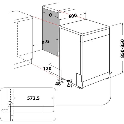 Whirlpool W2F HD624 X Szabadonálló mosogatógép 14 teríték,9.5 L,9 prog.,44 dB,E,Alsó evőeszk.,60 cm,Digit.kijelző,Autom.ajtónyit.
