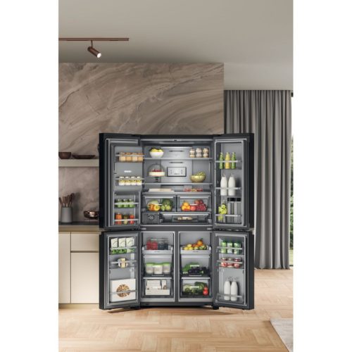 Whirlpool WQ9I FO2BX EF 4 ajtós hűtőszekrény fagyasztóval E Energiaosztály, Hűtő: 55L, Fagyasztó: 237L, Nofrost, Zajszint: 41 dB, Szél: 90.8 cm, Mag: 187.6 cm, Mély: 71.6 cm, Digitális kijelzővel