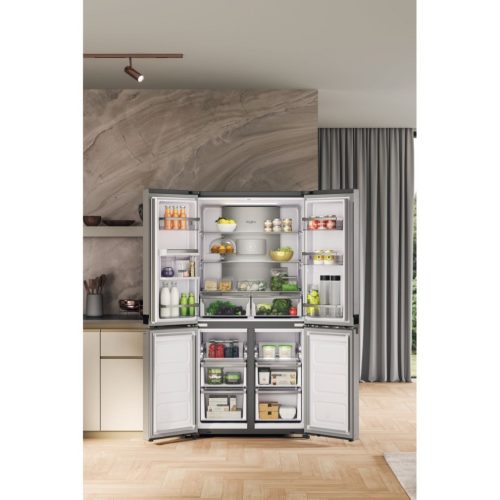 Whirlpool WQ9 U2L EF 4 ajtós hűtőszekrény fagyasztóval E,388L/206L,Nofrost,36 dB,Szél: 90.9 cm,Mag: 187.4 cm,Mély: 69.8 cm