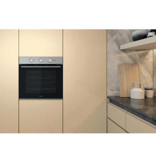 Whirlpool OMK38HU0X Beépíthető Sütő 8 funkcióval,71 L,Teleszkópos sütősín nélkül,Hidrolitikus öntisztítás