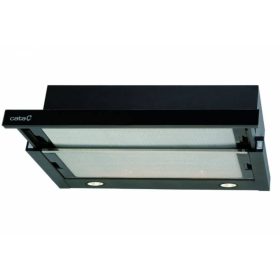   Cata TF-2003/60 LED BLACK GLASS Beépíthető Kihúzható páraelszívó LED világítás 1 db motor,600 m3/h,46-57 dB,60 cm széles,C