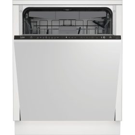   Beko BDIN38643C Beépíthető mosogatógép, 16 teríték,9.5L,8 prog.,44 dB,C,Felső evőeszk.,60 cm,Digit.kijelző, Autom.ajtónyit.