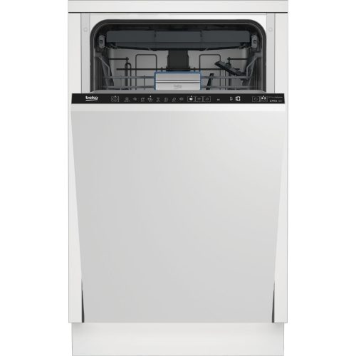 Beko BDIS38120Q Beépíthető mosogatógép, 11 teríték,8.7 L,8 prog.,46 dB,E,Felső evőeszk.,45 cm,Digit.kijelző, Autom.ajtónyit.nélkül