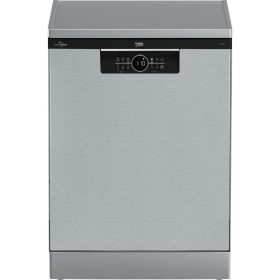   Beko BDFN26530X Szabadonálló mosogatógép, 15 teríték,9.9 L,6 prog.,44 dB,D,Felső evőeszk.,60 cm,Digit.kijelző, Autom.ajtónyit