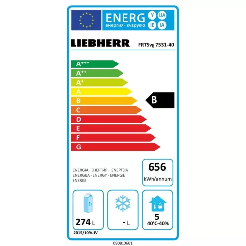 Liebherr FRTSvg 7531 hűtőtt munkaasztal (fedlappal,hátsó felhajtással)